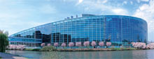 Vista general del edificio del Parlamento Europeo en Estrasburgo
