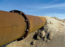 Pipeline in sand 