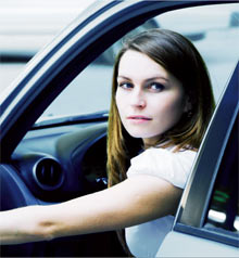 Mujer al volante