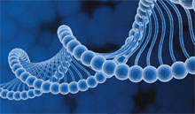 Digital illustration of DNA structure