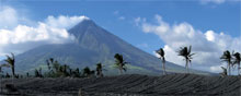 Mount Mayon volcano on the island of Luzon, Philippines