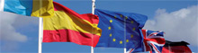 Several European flags