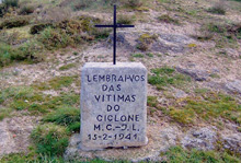 In remembrance of victims who died due to 1941 windstorm in Gralheira, Portugal