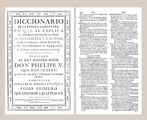 Diccionario de Autoridades RAE de 1726